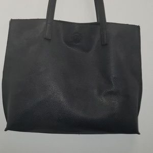 Black leather bag